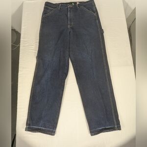 Perry Ellis Relaxed Fit Dark Blue Carpenter Jeans 100% Cotton Size 40x36